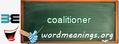 WordMeaning blackboard for coalitioner